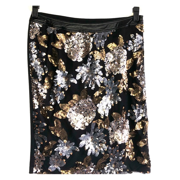 Fairchild Dresses & Skirts - Fairchild Floral Sequin Skirt